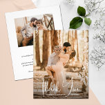 Prospectus 11,4 Cm X 14,2 Cm Carte de remerciements photo mariage<br><div class="desc">Un petit papier abordable de 4, 5 po x 5, 6 po présente votre photo, les mots Merci et vos noms en lettres chic avec votre note de remerciement au dos. Papier de 110 livres dans votre choix de 3 tailles. **LES ENVELOPPES BLANCHES SONT FACULTATIVES SUR LA PAGE DE COMMANDE....</div>