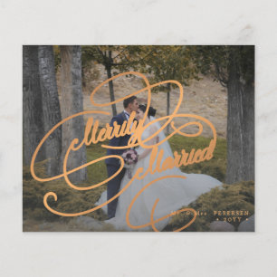 Prospectus 11,4 Cm X 14,2 Cm Carte de vacances photo pour les jeunes mariés de