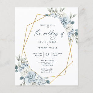 Prospectus 11,4 Cm X 14,2 Cm Carte d'invitation de mariage à petit budget