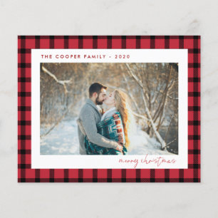 Prospectus 11,4 Cm X 14,2 Cm Carte photo de vacances budgétaires Noël moderne