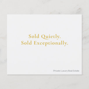 Prospectus 11,4 Cm X 14,2 Cm Carte postale de luxe pour biens immobiliers hors
