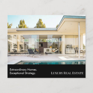 Prospectus 11,4 Cm X 14,2 Cm Carte postale de luxe pour biens immobiliers moder