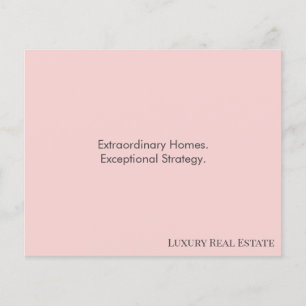 Prospectus 11,4 Cm X 14,2 Cm Carte postale de luxe pour biens immobiliers moder