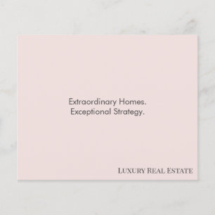 Prospectus 11,4 Cm X 14,2 Cm Carte postale de luxe pour biens immobiliers moder