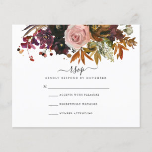 Prospectus 11,4 Cm X 14,2 Cm Carte RSVP automne budget