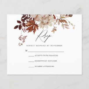 Prospectus 11,4 Cm X 14,2 Cm Carte RSVP automne budget