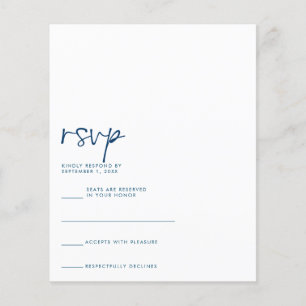 Prospectus 11,4 Cm X 14,2 Cm Carte RSVP BUDGET