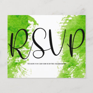 Prospectus 11,4 Cm X 14,2 Cm Carte RSVP Budget Simple Watercolor. Flyer