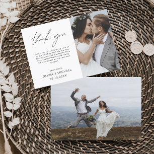 Prospectus 11,4 Cm X 14,2 Cm Cartes de remerciement de mariage minimalistes mod