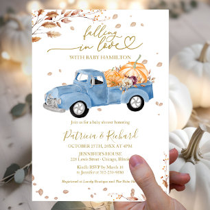 Prospectus 11,4 Cm X 14,2 Cm Cartes d'invitation Baby Shower "Falling in Love B