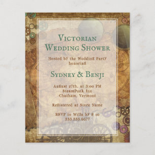 Prospectus 11,4 Cm X 14,2 Cm Cartes d'invitation de douche de budget victorien