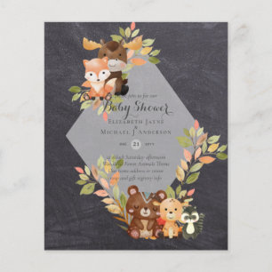 PROSPECTUS 11,4 CM X 14,2 CM CARTES D'INVITATION POUR BABY SHOWER À PETIT BUDGE