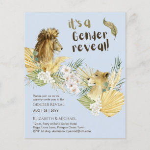 Prospectus 11,4 Cm X 14,2 Cm Cartes d'invitation pour Baby Shower avec révélati