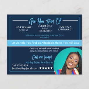 Prospectus 11,4 Cm X 14,2 Cm Cartes postales de location immobilière