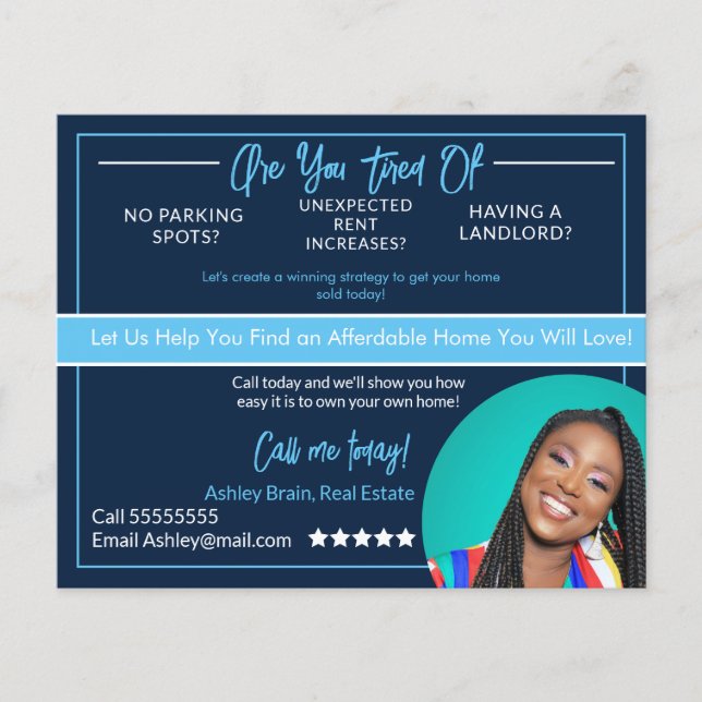 Prospectus 11,4 Cm X 14,2 Cm Cartes postales de location immobilière (Devant)