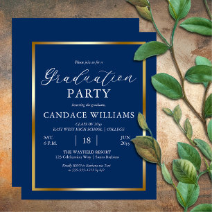 Prospectus 11,4 Cm X 14,2 Cm Carton d'invitation à la fête minimaliste avec cad