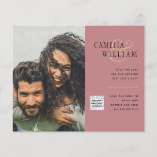 Prospectus 11,4 Cm X 14,2 Cm Carton d'invitation de mariage à budget réduit QR 