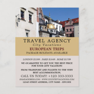 Prospectus 11,4 Cm X 14,2 Cm Cathédrale de Wawel, Cracovie, Agence de Voyage Pu