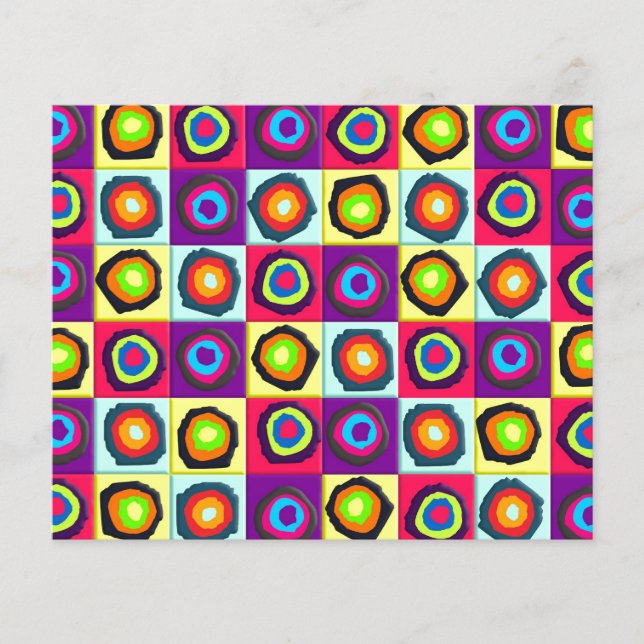 Prospectus 11,4 Cm X 14,2 Cm cercles motif (Devant)
