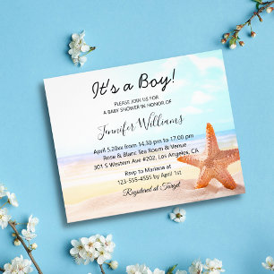 Prospectus 11,4 Cm X 14,2 Cm c'est un garçon, Baby shower, invitation de photo