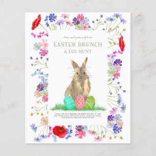 Prospectus 11,4 Cm X 14,2 Cm Chasse aux oeufs de Pâques et Brunch Bunny Budget 