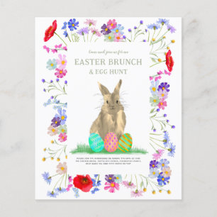 Prospectus 11,4 Cm X 14,2 Cm Chasse aux oeufs de Pâques et Brunch Bunny Budget 