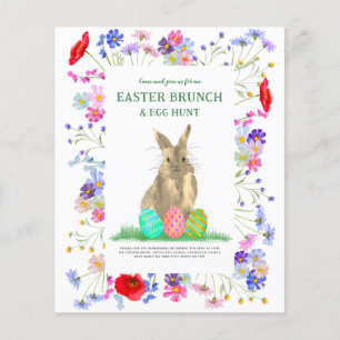 Prospectus 11,4 Cm X 14,2 Cm Chasse aux œufs du lapin de Pâques Buffet printani