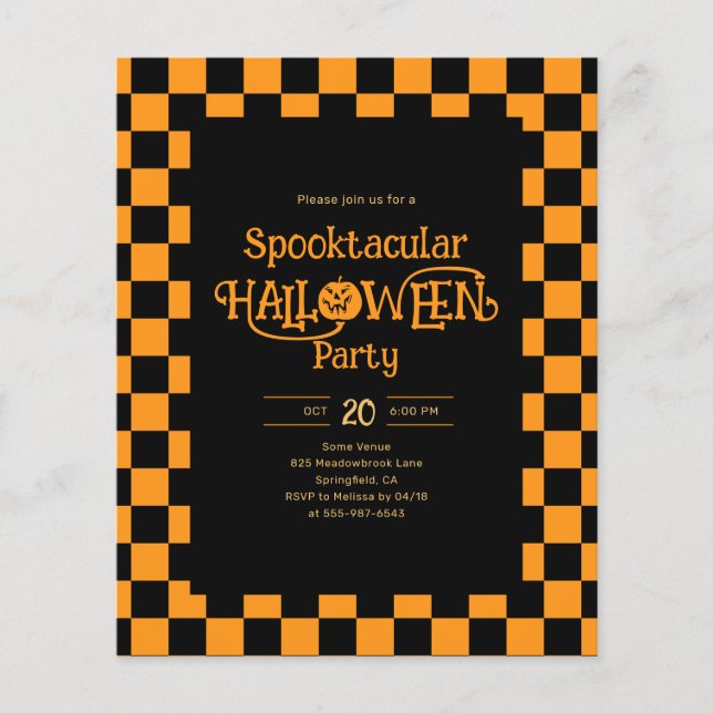 Prospectus 11,4 Cm X 14,2 Cm Cheap Retro Spooktacular Halloween Party (Devant)