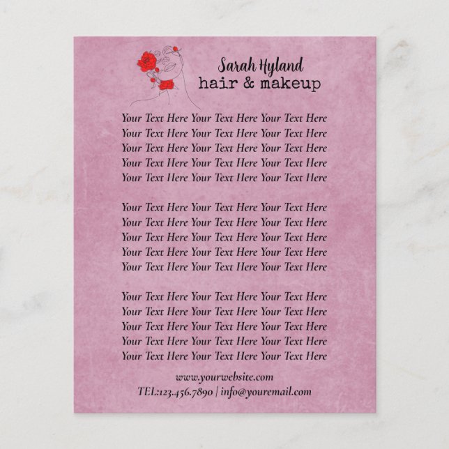 Prospectus 11,4 Cm X 14,2 Cm Cheveux et maquillage (Devant)