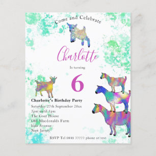 Prospectus 11,4 Cm X 14,2 Cm Chèvres 6e anniversaire budget