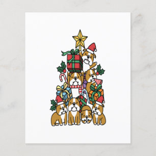 Prospectus 11,4 Cm X 14,2 Cm Christmas Tree English Bulldog