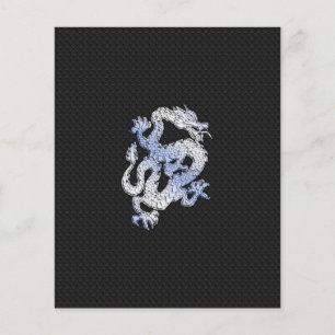 Prospectus 11,4 Cm X 14,2 Cm Chrome comme argent Dragon Black Snake style de pe