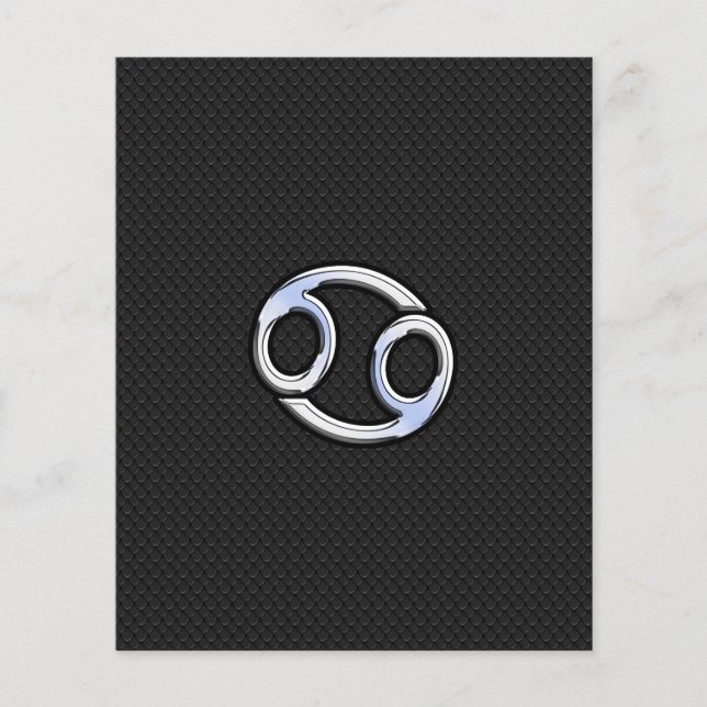 Prospectus 11,4 Cm X 14,2 Cm Chrome comme cancer Signe zodiaque (Devant)