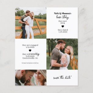 Prospectus 11,4 Cm X 14,2 Cm Chronologie de la photo Enregistrer la date Budget