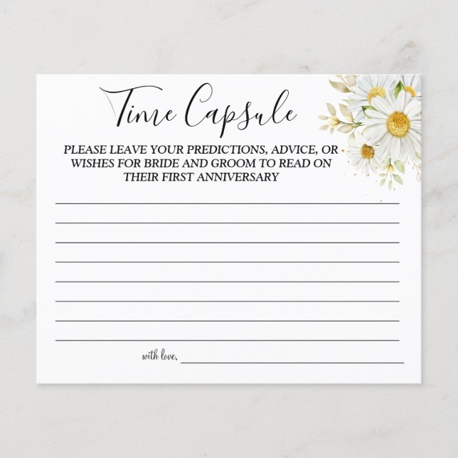 Prospectus 11,4 Cm X 14,2 Cm Chrysanthemu Time Capsule mariage carte anniversai (Devant)
