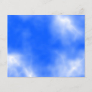 Prospectus 11,4 Cm X 14,2 Cm Ciel bleu avec nuages blancs.