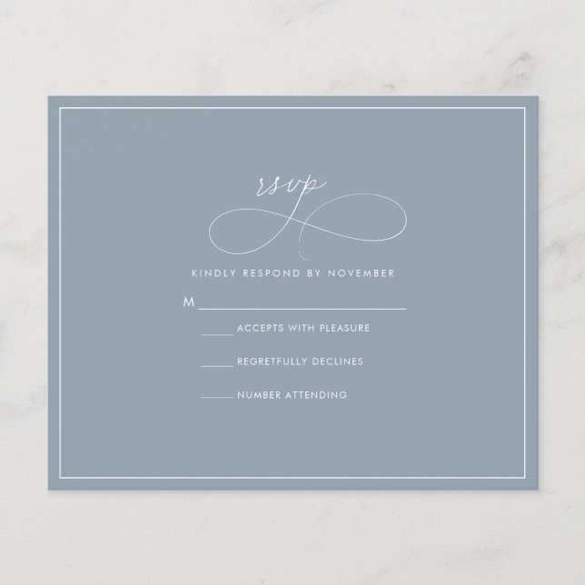 Prospectus 11,4 Cm X 14,2 Cm Circulaire budget Dusty Blue RSVP (Devant)