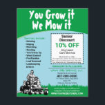 Prospectus 11,4 Cm X 14,2 Cm Circulaire de coupure de l'herbe pour les soins au<br><div class="desc">Promouvoir et commercialiser votre entreprise de coupe de gazon ou d'aménagement paysager de la loi plus efficacement avec ces flyers personnalisables modèles de cartes postales. Remplacez simplement les informations par vos informations. Ajoutez un logo pour une meilleure image de marque et voilà ! Les clients potentiels seront impressionnés. Voir cartes...</div>