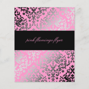 Prospectus 11,4 Cm X 14,2 Cm Circulaire de Flamant rose rose Damas 311