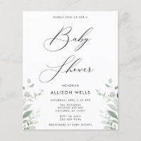 Circulaire d'invitation de Baby shower moderne