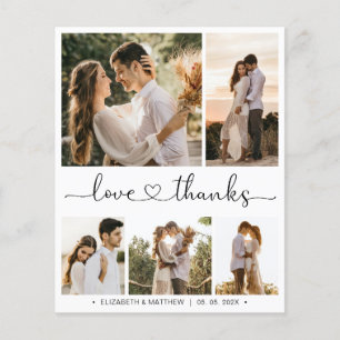 Prospectus 11,4 Cm X 14,2 Cm Circulaire du Mariage de Collage de photos Budget