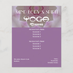 Prospectus 11,4 Cm X 14,2 Cm Circulaire Lotus Yoga A5