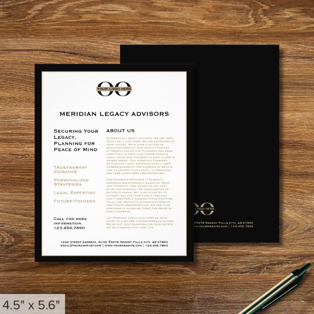 Prospectus 11,4 Cm X 14,2 Cm Circulaire promotionnelle avec logo personnalisé (Créateur téléchargé)