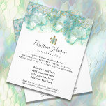 Prospectus 11,4 Cm X 14,2 Cm Circulaire turquoise des tortues de mer<br><div class="desc">salon de beauté professionnel maquillage artiste flyer</div>
