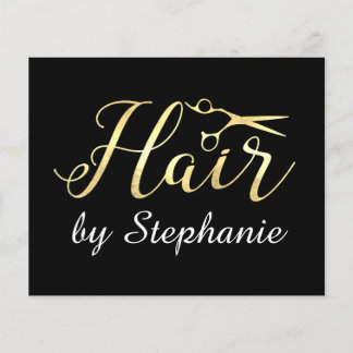 Prospectus 11,4 Cm X 14,2 Cm Ciseaux en or Scissors Coiffeur Salon de Coiffure