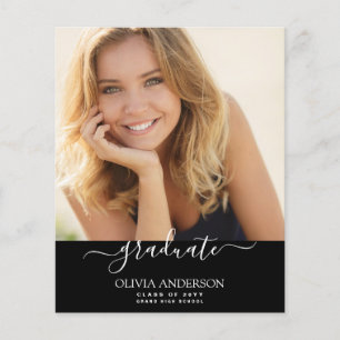 Prospectus 11,4 Cm X 14,2 Cm Classe Budget de 2023 Black Photo Graduation