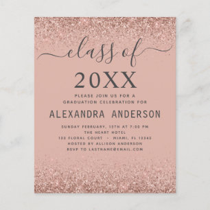 Prospectus 11,4 Cm X 14,2 Cm Classe budgétaire de 2022 Graduation Parties scint