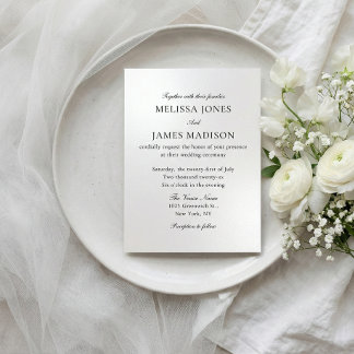 Prospectus 11,4 Cm X 14,2 Cm Classic Script Elegant QR Code 4 Photo Wedding