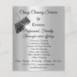 Prospectus 11,4 Cm X 14,2 Cm Classy Cleaning Services House Keeping Gray Silver<br><div class="desc">florenceK dedicated for Tiffany colletion</div>