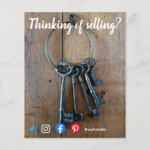 Prospectus 11,4 Cm X 14,2 Cm clé de marketing immobilier